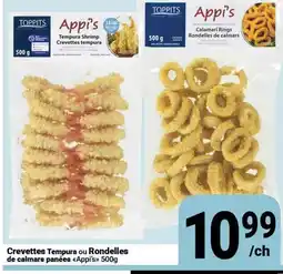 Pasquier Crevettes Tempura ou Rondelles de calmars panées Appi's offer