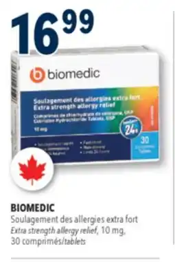 Familiprix BIOMEDIC, Extra strength allergy relief, 10 mg, 30 tablets offer