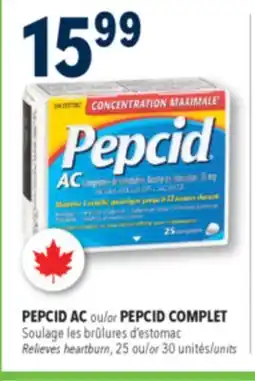 Familiprix PEPCID AC or PEPCID COMPLET Relieves heartburn offer