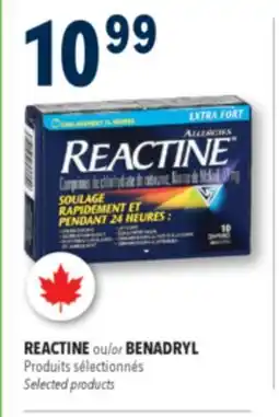 Familiprix REACTINE or BENADRYL, Selected products offer
