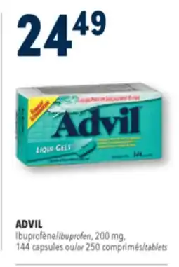 Familiprix ADVIL, Ibuprofen, 200 mg, 144 capsules or 250 tablets offer