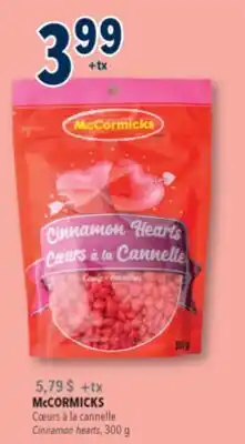 Familiprix McCORMICKS, Cinnamon hearts offer