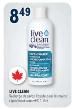 Familiprix Live Clean fresh water hydrating liquid hand soap refill offer