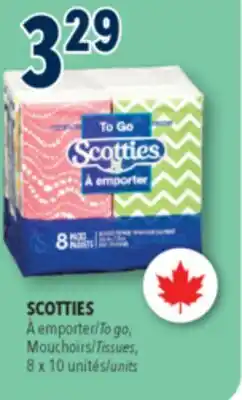 Familiprix SCOTTIES, À emporter/To go, Mouchoirs/Tissues, 8 x 10 unités/units offer