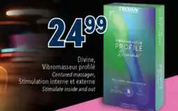Familiprix TROJAN, Divine, Contured massager, Stimulate inside and out offer