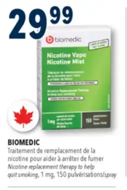 Familiprix BIOMEDIC, Nicotine replacement therapy to help quit smoking, 1 mg, 150 spray offer