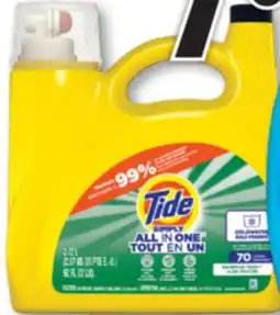 Familiprix FLEECY, Fabric softener, 2,6 litres ou/or TIDE, Simply All in One, Laundry detergent, 2,72 litres offer