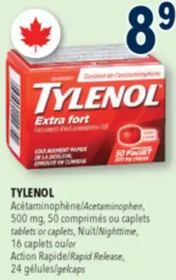 Familiprix TYLENOL, Acetaminophen, 500 mg, 50 tablets offer