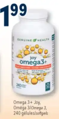 Familiprix GENUINE HEALTH Omega 3+ Joy Omega 3, 240 softgels offer