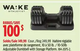 Canadian Tire 10-50lb Adjustable Dumbbell with Storage Platform offer