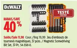 Canadian Tire DEWALT Magnetic Screwdriving Bit Set, 37-Pc offer