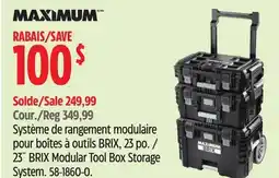 Canadian Tire MAXIMUM 23˝ BRIX Modular Tool Box Storage System offer