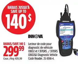 Canadian Tire 3170RS OBD2&1 Diagnostic Vehicle Code Reader offer