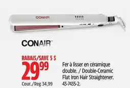 Canadian Tire Conair Double-Ceramic Flat Iron Hair Straightener offer