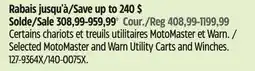 Canadian Tire Selected MotoMaster and Warn Utility Carts and Winches offer