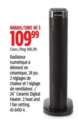 Canadian Tire Noma 24˝ Ceramic Digital Heater offer
