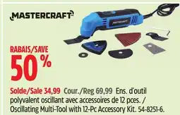 Canadian Tire Oscillating Multi-Tool with 12-Pc Accessory Kit. Mastercraft offer