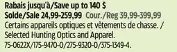 Canadian Tire Huntworth Selected Hunting Optics and Apparel offer