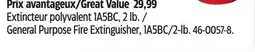 Canadian Tire Garrison General Purpose Fire Extinguisher, 1A5BC/2-lb offer