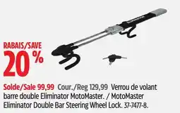 Canadian Tire MotoMaster Eliminator Double Bar Steering Wheel Lock offer