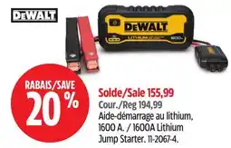Canadian Tire 1600A Lithium Jump Starter dewalt offer