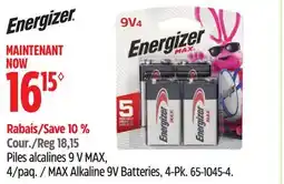 Canadian Tire MAX Alkaline 9V Batteries offer