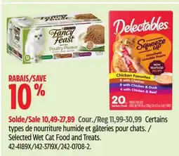Canadian Tire Selected Wet Cat Food and Treats offer