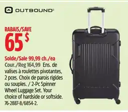Canadian Tire 2-Pc Spinner Wheel Luggage Set offer
