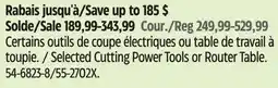 Canadian Tire Maximum Selected Cutting Power Tools or Router Table offer