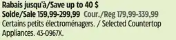 Canadian Tire Selected Countertop Appliances offer