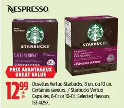 Canadian Tire Starbucks Vertuo Capsules offer