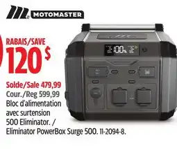 Canadian Tire Motomaster Eliminator PowerBox Surge 500 offer