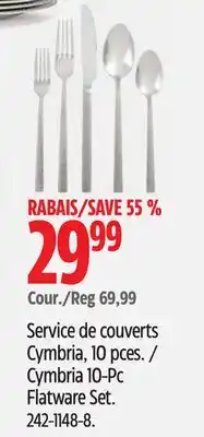 Canadian Tire Canvas Cymbria 10-Pc Flatware Set offer