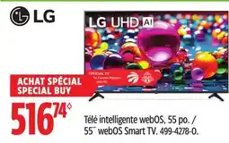 Canadian Tire LG 55˝ webOS Smart TV offer