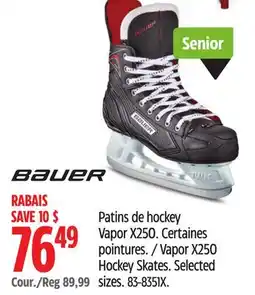 Canadian Tire Vapor X250 Hockey Skates offer