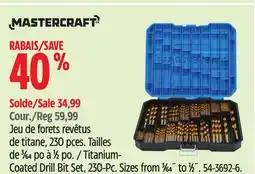 Canadian Tire Mastercraft Titanium- Coated Drill Bit Set, 230-Pc offer