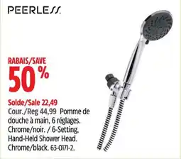 Canadian Tire Peerless 6-Setting, Hand-Held Shower Head offer
