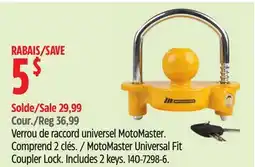 Canadian Tire MotoMaster Universal Fit Coupler Lock offer