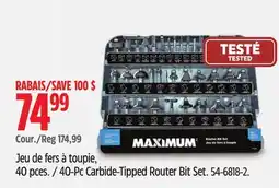 Canadian Tire MAXIMUM 40-Pc Carbide-Tipped Router offer