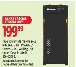 Canadian Tire PowerG 2-in-1 Walking Pad Under-Desk Treadmill offer