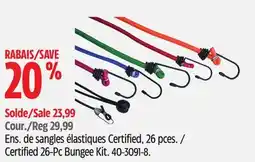 Canadian Tire Certified, 26 pces./ Certified 26-Pc Bungee Kit offer