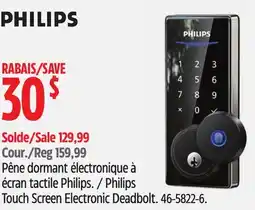 Canadian Tire Philips Touch Screen Electronic Deadbolt offer