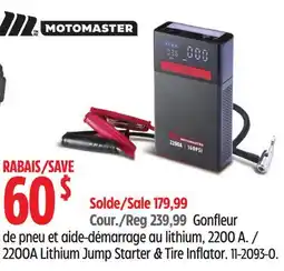 Canadian Tire 2200A Lithium Jump Starter & Tire Inflator offer