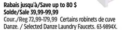 Canadian Tire Selected Danze Laundry Faucets offer
