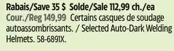 Canadian Tire Selected Auto-Dark Welding offer