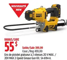 Canadian Tire DEWALT 20V MAX 2-Speed Grease Gun Kit offer
