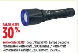 Canadian Tire Mastercraft Rechargeable Flashlight, 2200 Lumens offer