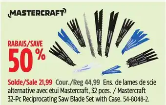 Canadian Tire Mastercraft 32-Pc Reciprocating Saw Blade Set with Case offer