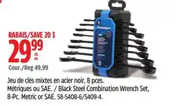 Canadian Tire Mastercraft Black Steel Combination Wrench Set, 8-Pc. Metric or SAE offer