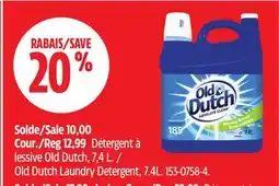 Canadian Tire Old Dutch Laundry Detergent, 7.4L offer